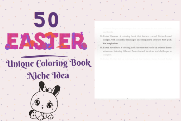 50 Unique Easter Coloring Book Niche Ideas for Designers