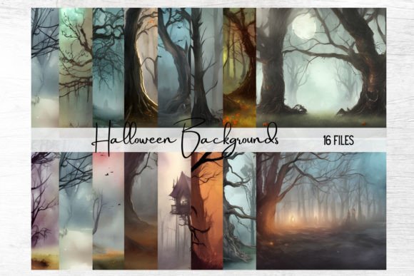 Creepy Watercolor Halloween Backgrounds: A Designer's Asset