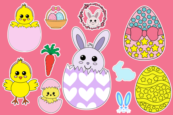 Cute Easter SVG Clip Art Bundle for Creative Designers