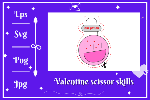 Enchanting Design Assets: Love Potion - Valentine Scissors Skills