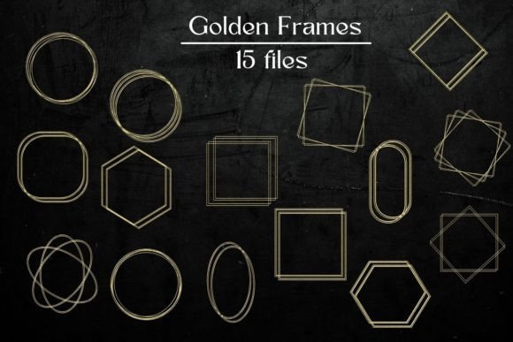 Gold Glitter Frames: Elevate Your Design Projects