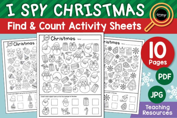 I Spy Christmas Activity Sheets: A Design Asset for Visual Engagement