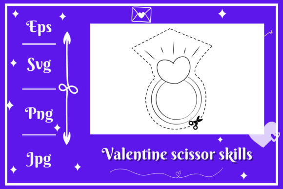 Love Ring - Valentine Scissors Skills: Creative Design Assets