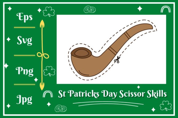 St Patrick Pipe Scissors Skills: Creative Design Assets