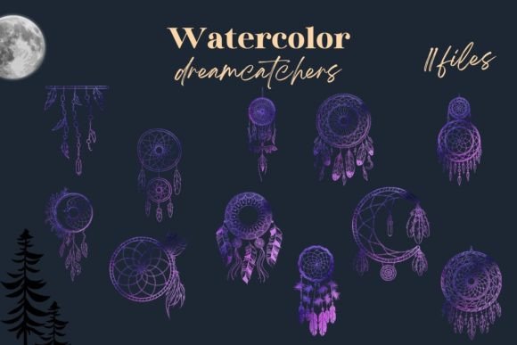 Watercolor Dreamcatchers Collection: Elevate Your Visual Design