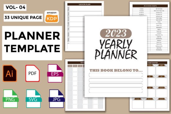 Yearly Planner Unique Templates 2023: Streamline Your Creative & Organizational Workflow